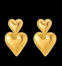Load image into Gallery viewer, Paris Heart Drop Earrings
