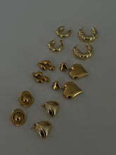 Load image into Gallery viewer, Double Heart Gold Earrings

