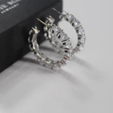 Load image into Gallery viewer, Daisy CZ Hoops - ANGIE MAR 
