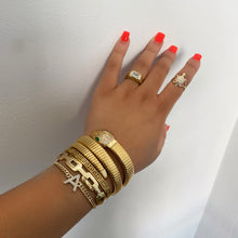 Load image into Gallery viewer, Thick Gold Snake Bangle
