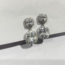 Load image into Gallery viewer, Double Square Diamond Earrings

