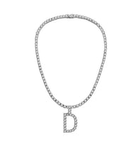 Load image into Gallery viewer, Icy Initial Tennis Necklace - ANGIE MAR 
