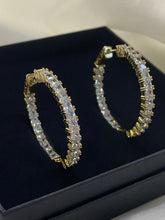Load image into Gallery viewer, Rya Square Diamond Hoops
