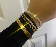 Load image into Gallery viewer, Two Tone Herringbone Bracelet
