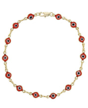 Load image into Gallery viewer, Evil Eye Anklet - ANGIE MAR 
