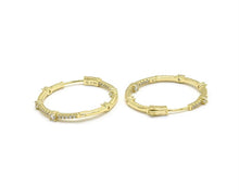 Load image into Gallery viewer, Ruby Stone Hoops
