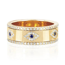 Load image into Gallery viewer, Thick Evil Eye Ring
